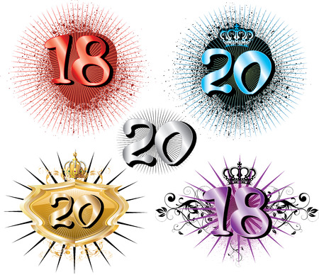 Illustration for Special Birthdays Anniversaries and Occasions. Great for t-shirt or cards.のイラスト素材