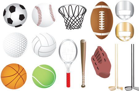 15 sports iconsのイラスト素材