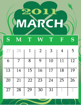  Illustration of 2011 Calendar のイラスト素材