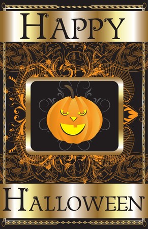  Illustration of a Happy Halloween Poster.のイラスト素材