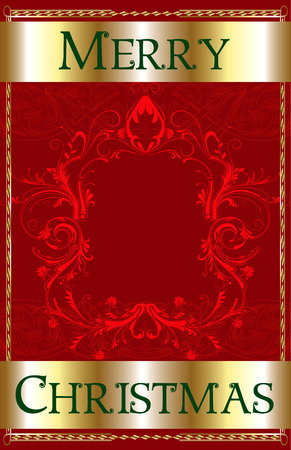 Merry Christmas Red Blank.のイラスト素材