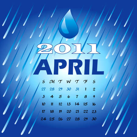 Illustration of 2011 Calendarの写真素材