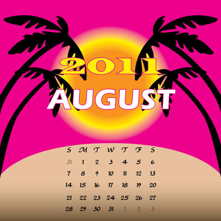 Illustration of 2011 Calendarの写真素材