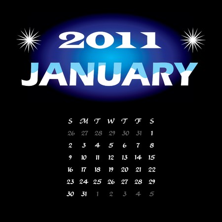 Illustration of 2011 Calendarの写真素材