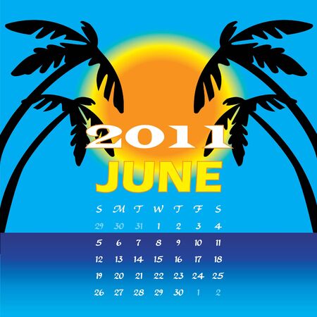 Illustration of 2011 Calendarの写真素材