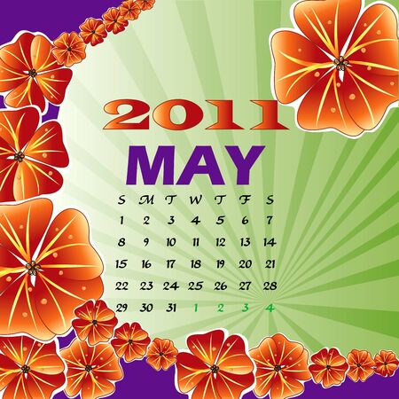 Illustration of 2011 Calendarの写真素材