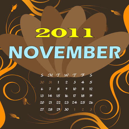 Illustration of 2011 Calendarの写真素材