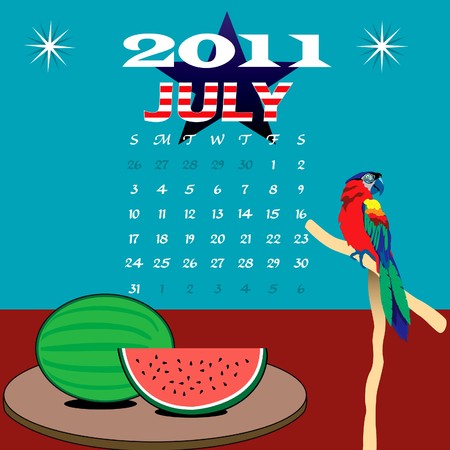Illustration of 2011 Calendarの写真素材