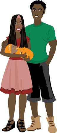 Vector illustration of Family number 6 Isolated.のイラスト素材