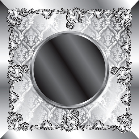 Vector Illustration of fancy background template. Can be used for weddings, parties and more. Template design, can insert text or photo.のイラスト素材