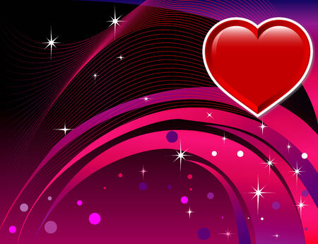 Vector Abstract Heart with reddish rainbow colored background. Valentine's Day Background.のイラスト素材