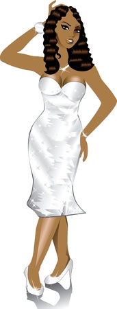 Vector Formal Dress 2, can be used for Weddings, Beauty Pageants, Parties, Christmas, Valentines Day, Prom or more.のイラスト素材