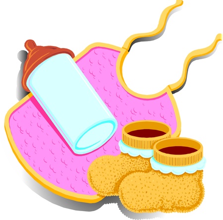 Baby Stuff for a girl.のイラスト素材