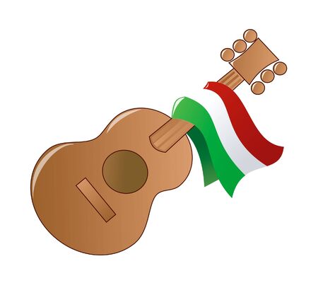 Raster version Illustration of a Mexican guitar party icon.の写真素材