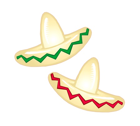 Raster version Illustration of a Mexican party hatの写真素材