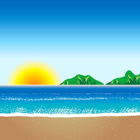 illustration of Beach Background 2のイラスト素材
