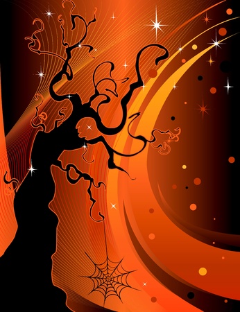 Abstract of a Halloween Tree Background.のイラスト素材