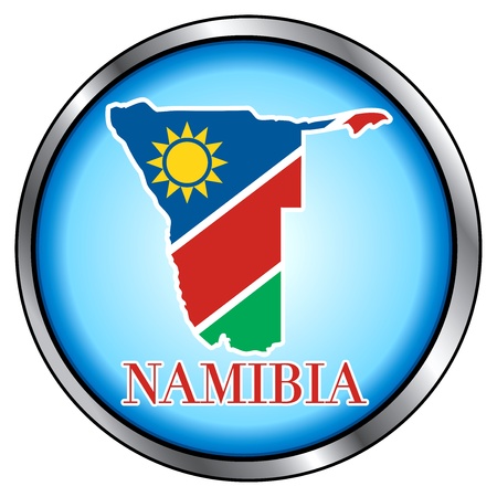 Illustration pour Vector Illustration for Namibia, Round Button. - image libre de droit