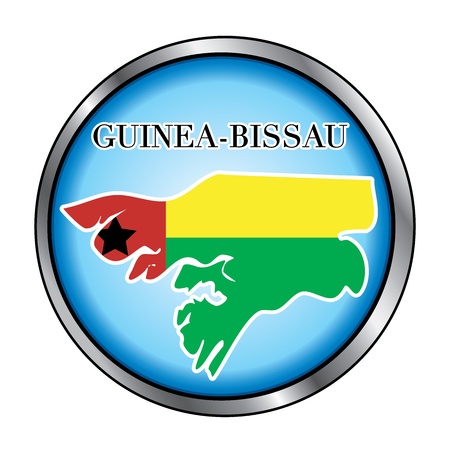 Vector Illustration for the country of Guinea Bissau Round Button.のイラスト素材