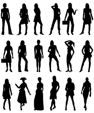 Vector Illustration of People Silhouettes 2. Business, Casual and Formal.のイラスト素材