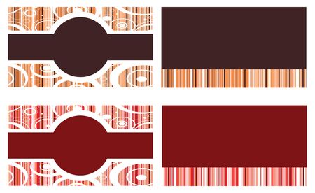 Vector Illustration of 4 business cards, invitations or templates. May be used for front and back.のイラスト素材