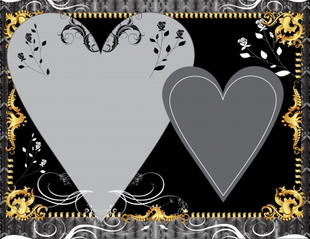 Illustration. A template background for greeting card or invitation. May add photo and/or text.のイラスト素材