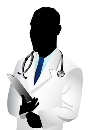 Vector of Caucasian man doctor. See others in this series.の写真素材