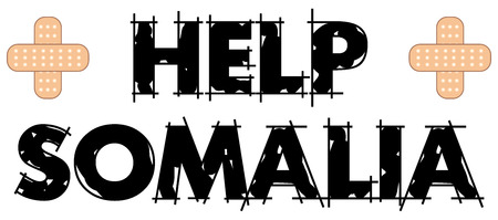 Vector Illustration to Help Somalia, one of the poorest countries in the world.のイラスト素材