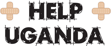 Vector Illustration to Help Uganda, one of the poorest countries in the world.のイラスト素材