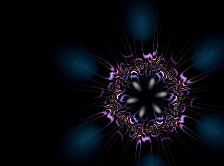 Abstract colorful fractal shaped computer generated backgroundの写真素材