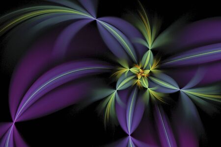 Abstract multicolored illustration on a dark background.の写真素材
