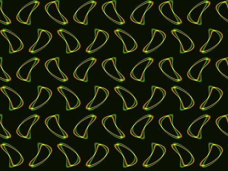 Abstract multicolored illustration. Broken green ovals on a black background. Mosaic texture. Seamless pattern. Computer generatedの写真素材