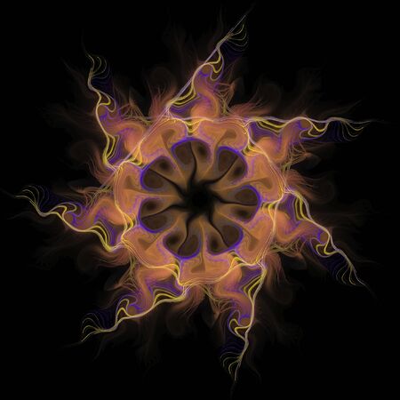 Digital art design. Abstract colorful fractal texture. Background flower patternの写真素材