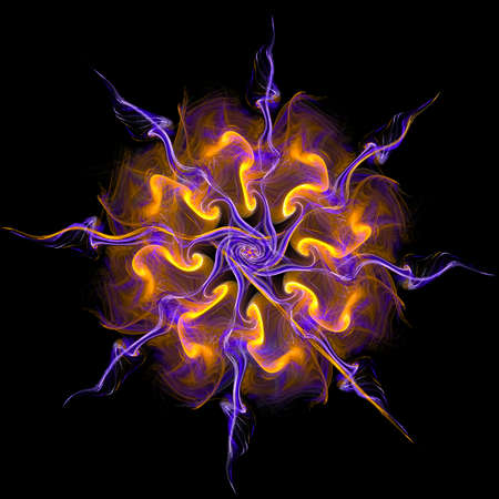 Digital art design. Abstract colorful fractal texture. Background flower patternの写真素材