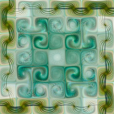 Abstract multicolored illustration on a light background. Background design. Square fractal pattern