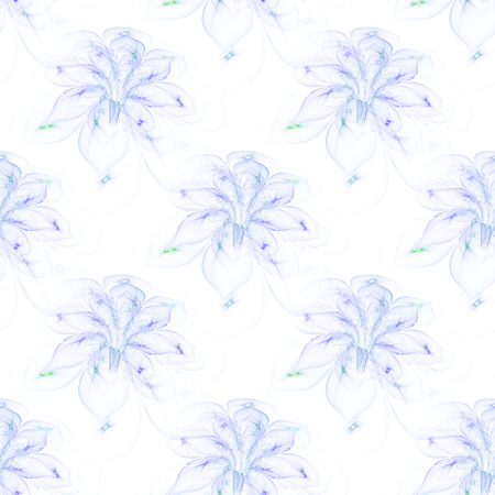 Modern abstract seamless pattern. Geometric background. Fractal, spiral curlの写真素材