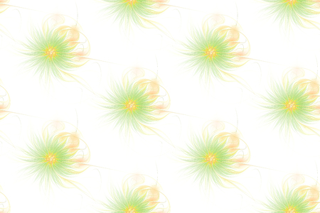 Modern abstract seamless pattern. Geometric background. Fractal, spiral curlの写真素材