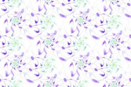 Modern abstract seamless pattern. Geometric background. Fractal, spiral curlの写真素材