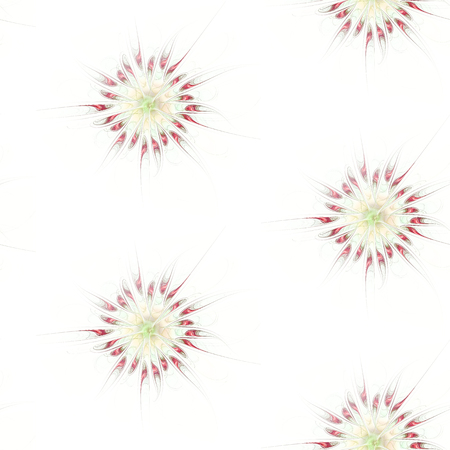 Modern abstract seamless pattern. Geometric background. Fractal, spiral curlの写真素材