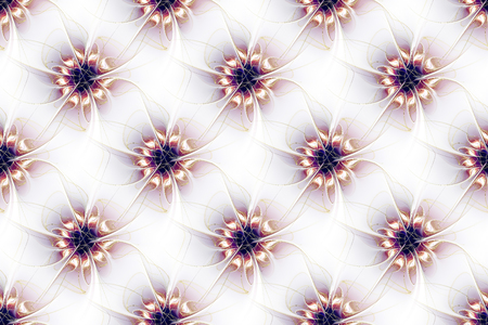 Modern abstract seamless pattern. Geometric background. Fractal, spiral curlの写真素材