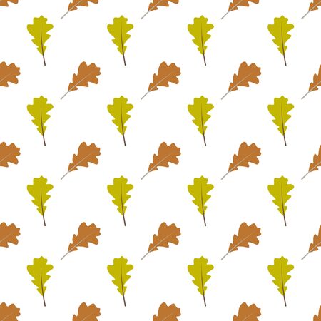 Seamless vector pattern with autumn leaves on a white background.のイラスト素材