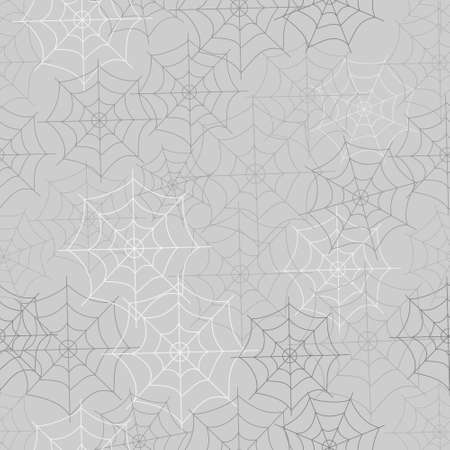 Halloween seamless pattern with cobwebs.のイラスト素材