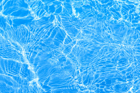 Calm pool with clear water. Abstract water texture top view.の写真素材