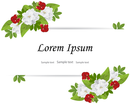 Wedding invitation,birthday.Floral design card,bouquet of greenery green leaves.のイラスト素材