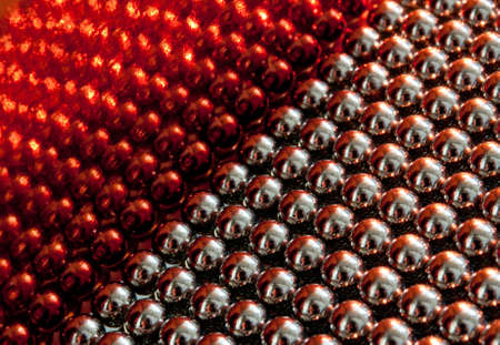  shiny silver beads abstract background. selective focus.の写真素材