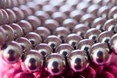  shiny pink beads abstract background.  selective focus.の写真素材