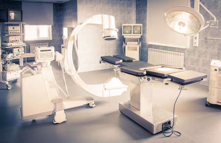 operating room with X-ray medical scan. toned.の写真素材