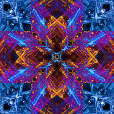 Art abstract design. Vivid, color, mirror pattern.の写真素材