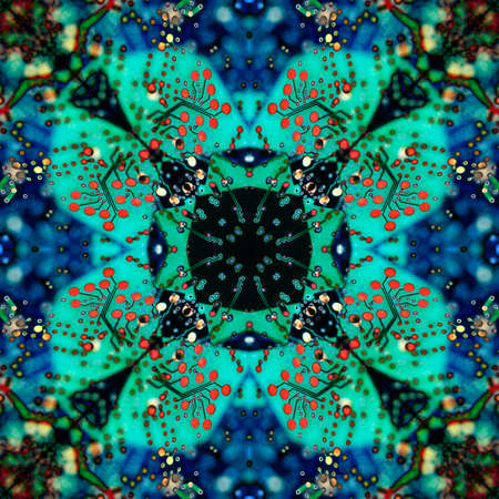 Art abstract design. Vivid, color, mirror pattern.