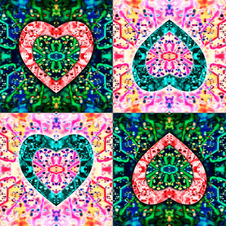 Valentines day colorful background with hearts shape.